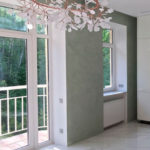 Замша декоративная краска ITALICA GRADIENTE в интерьере