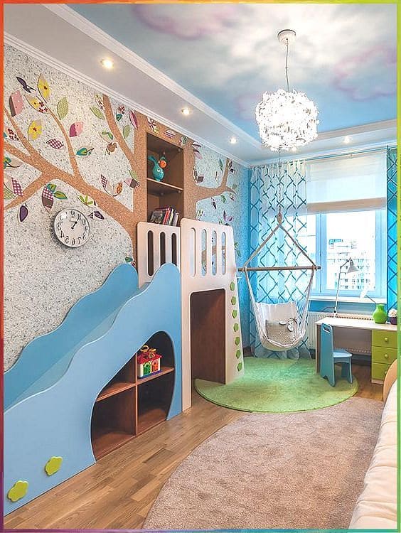 Декоративная штукатурка в детской комнате дизайн (72 фото)