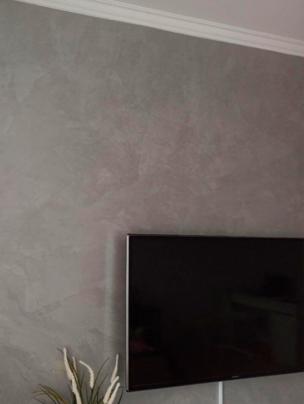 Штукатурка мокрый шелк Italica Luce в темно сером цвете