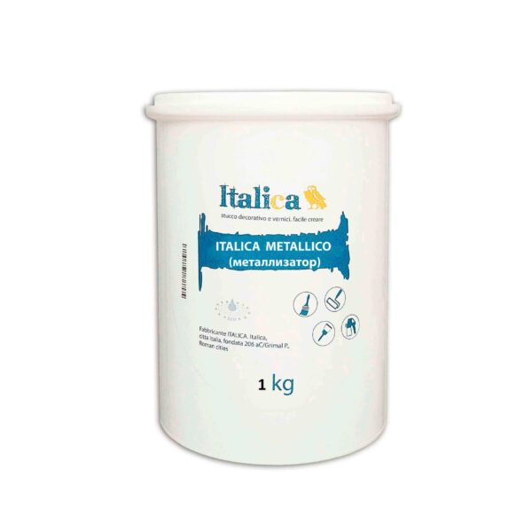 Кроющая краска ITALICA METALLICO (металлизатор) с эффектом металлической поверхностимм