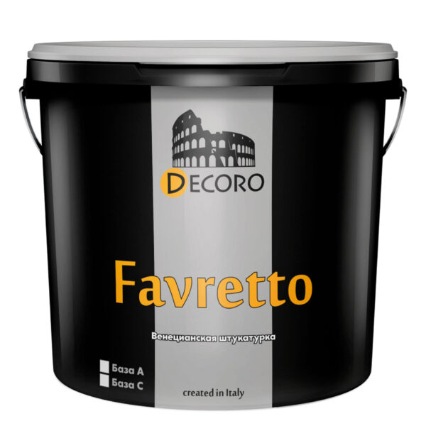 Декоративная штукатурка DECORO Favretto (Фавретто) с эффектом венецианского мрамора 5 кг