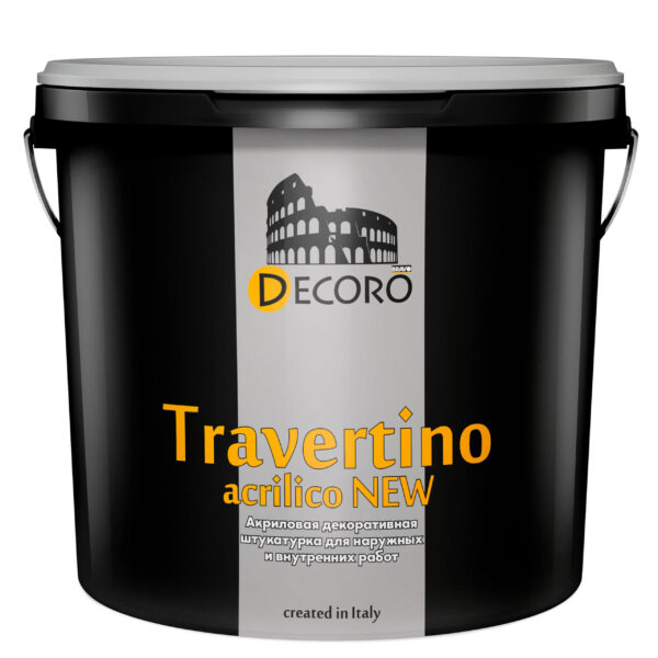 Акриловая декоративная штукатурка DECORO Travertino Acrilico New (Травертино Акрилико) под Травертин