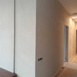 Декоративная штукатурка микроцемент Polycement + Finishmatt в пастельном оттенке