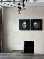 Фактурная штукатурка Marmo Travertino 500 + колерованный Finishmatt + Luce