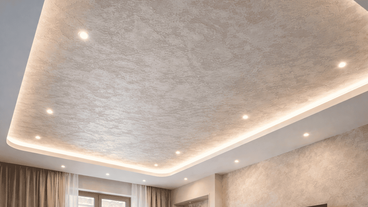 Какую декоративную штукатурку выбрать для потолка